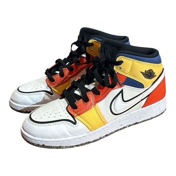 Nike Shoes - Nike Air Jordan Air Jordan 1 Mid SE GS Sneakers  DV1316-100 Size 7Y  Women’s 8.5
